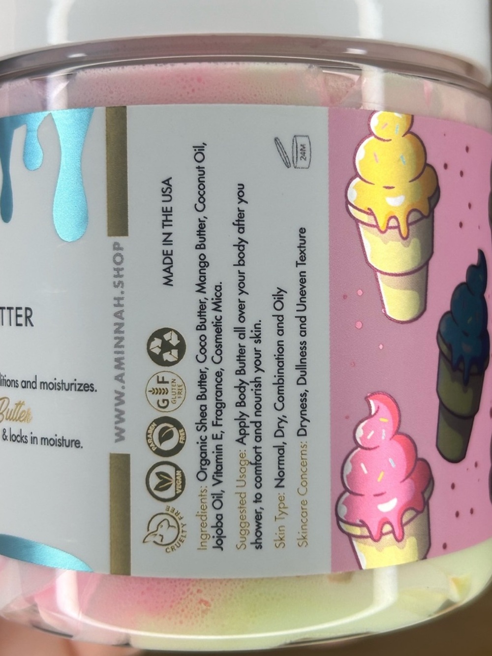NWT AMINNAH "You Melt My Heart" Whipped Body Butter - Picture 5 of 6